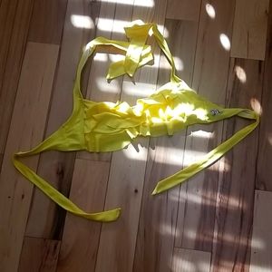 Fin Fun Mermaidens bikini top yellow sz XL kids